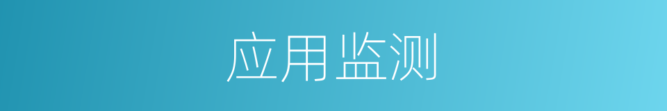应用监测的同义词
