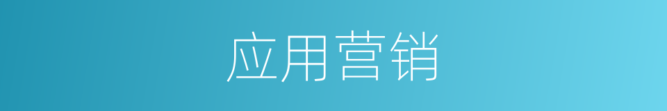 应用营销的同义词