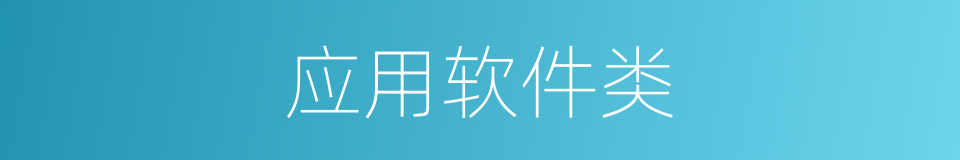应用软件类的同义词