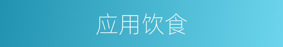 应用饮食的同义词