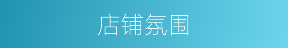 店铺氛围的同义词