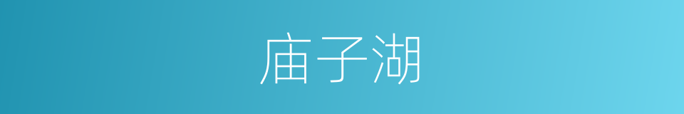 庙子湖的同义词