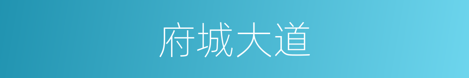 府城大道的同义词