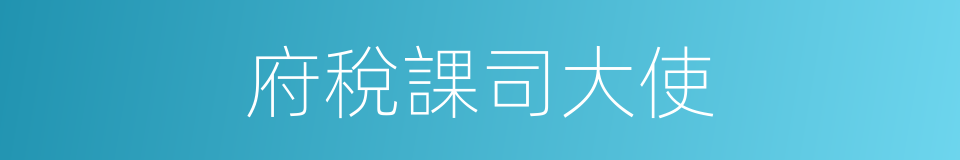 府稅課司大使的同義詞