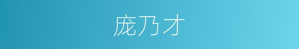 庞乃才的同义词