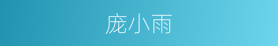 庞小雨的同义词