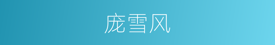 庞雪风的同义词