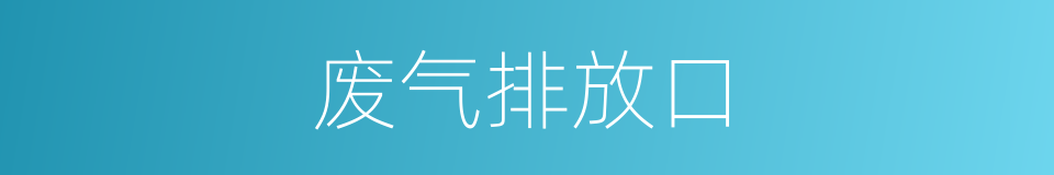 废气排放口的同义词