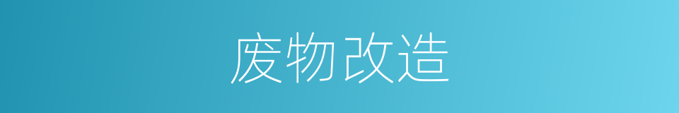废物改造的同义词