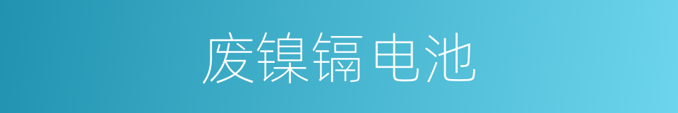 废镍镉电池的同义词