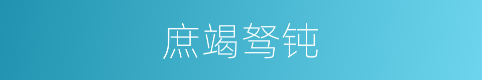 庶竭驽钝的同义词