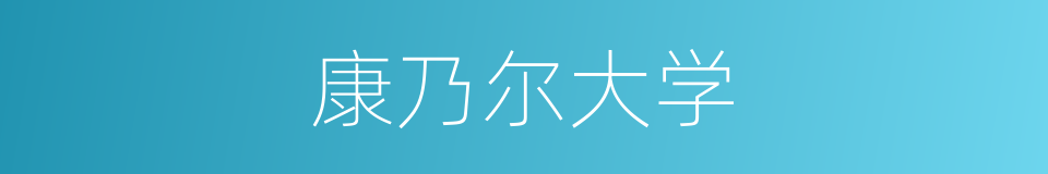 康乃尔大学的同义词