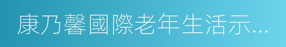 康乃馨國際老年生活示範城的同義詞