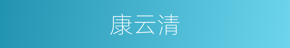 康云清的同义词