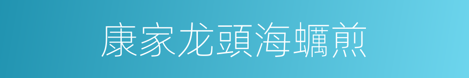 康家龙頭海蠣煎的同義詞