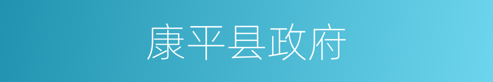 康平县政府的同义词