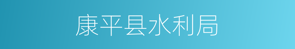 康平县水利局的同义词