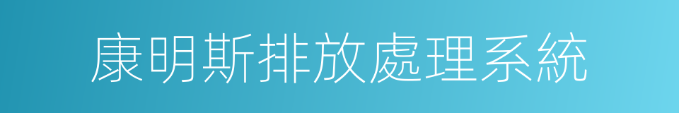 康明斯排放處理系統的同義詞