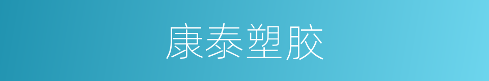 康泰塑胶的同义词