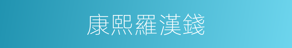 康熙羅漢錢的同義詞