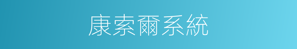 康索爾系統的同義詞