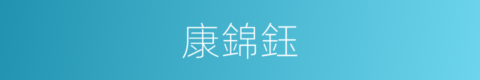 康錦鈺的同義詞