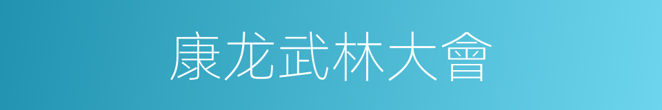 康龙武林大會的同義詞