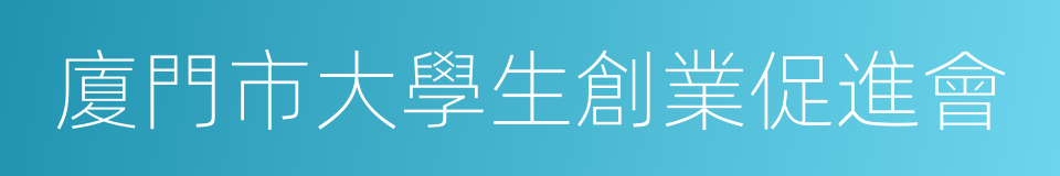 廈門市大學生創業促進會的意思