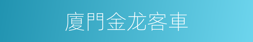 廈門金龙客車的同義詞