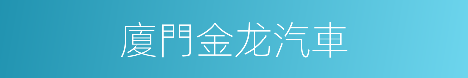 廈門金龙汽車的同義詞