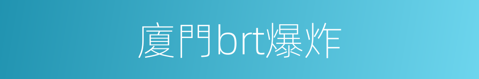 廈門brt爆炸的同義詞