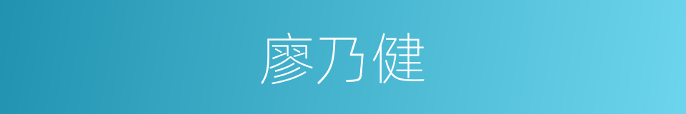 廖乃健的同义词