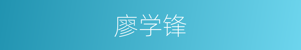 廖学锋的同义词