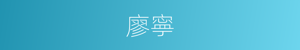 廖寧的同義詞