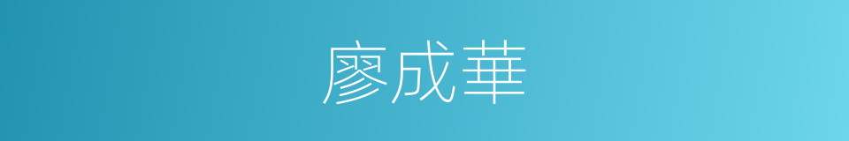 廖成華的同義詞