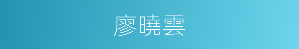 廖曉雲的同義詞