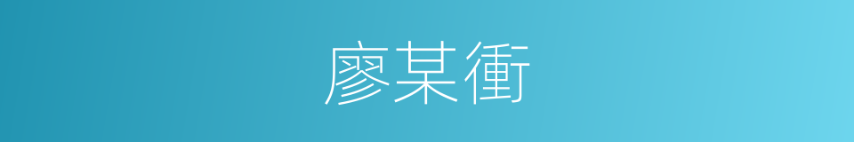 廖某衝的同義詞