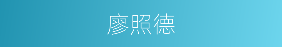 廖照德的同义词