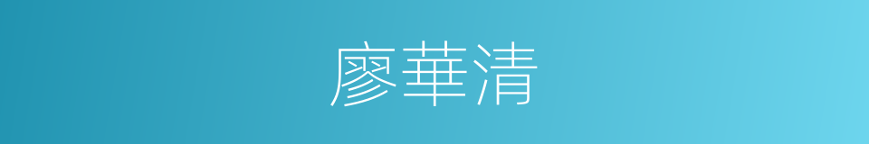 廖華清的同義詞
