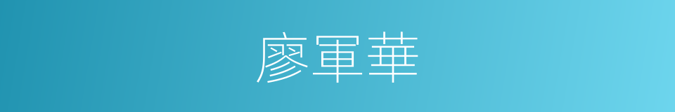 廖軍華的同義詞