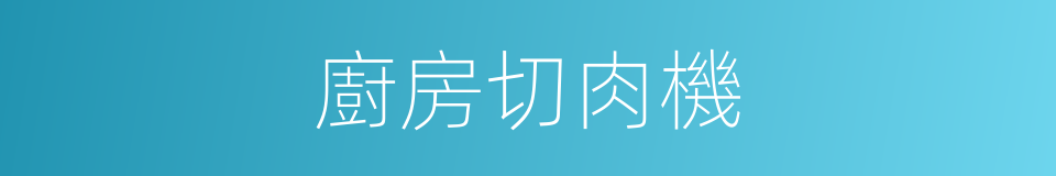 廚房切肉機的同義詞