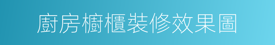 廚房櫥櫃裝修效果圖的同義詞