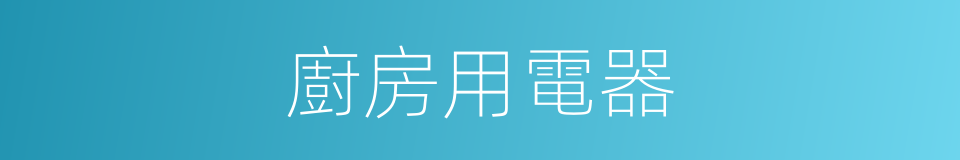 廚房用電器的同義詞
