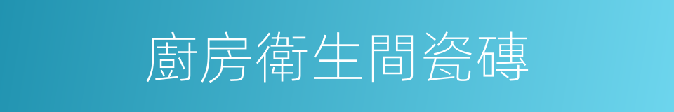 廚房衛生間瓷磚的同義詞