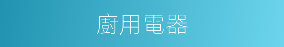 廚用電器的同義詞