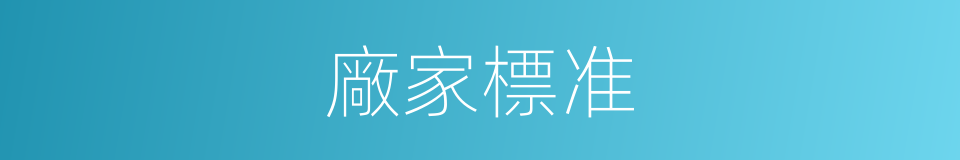 廠家標准的同義詞