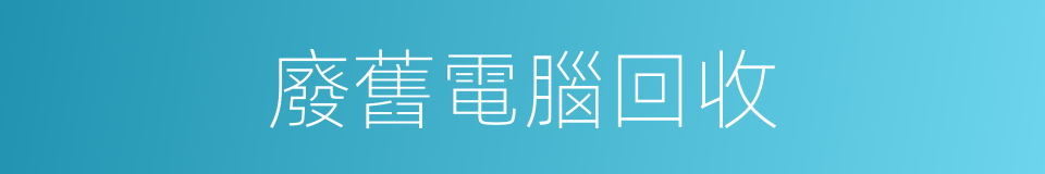 廢舊電腦回收的同義詞