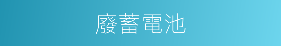 廢蓄電池的同義詞