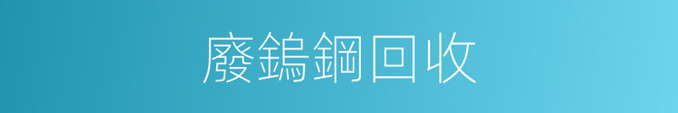 廢鎢鋼回收的同義詞