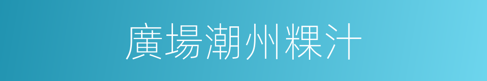 廣場潮州粿汁的同義詞